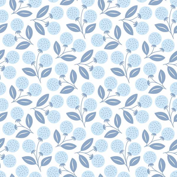 Rustic Light Blue Berries