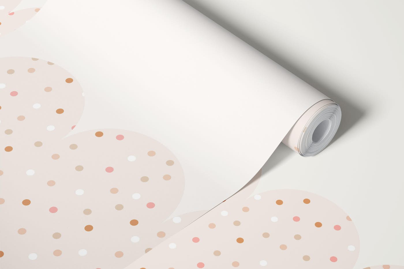 Sweet Dots Scallop Panel Rose wallpaper roll