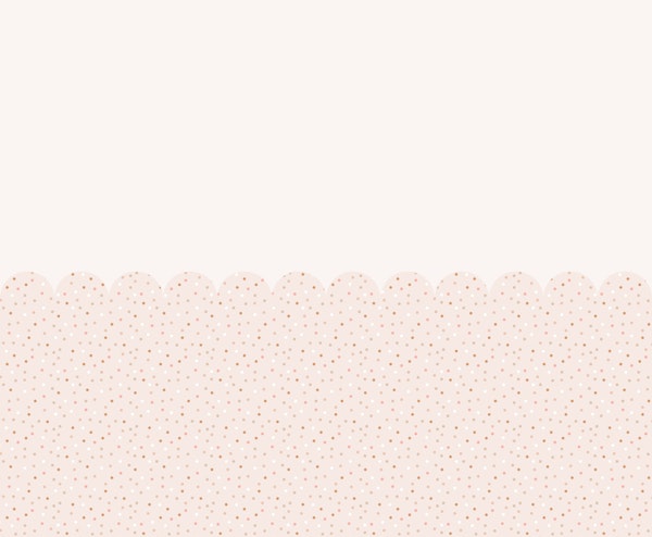 Sweet Dots Scallop Panel Rose