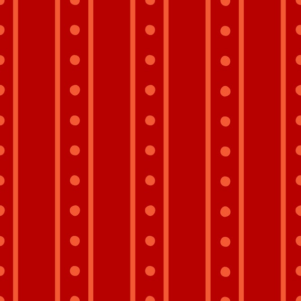 Spotted Snow Stripe - deep red berry - Med