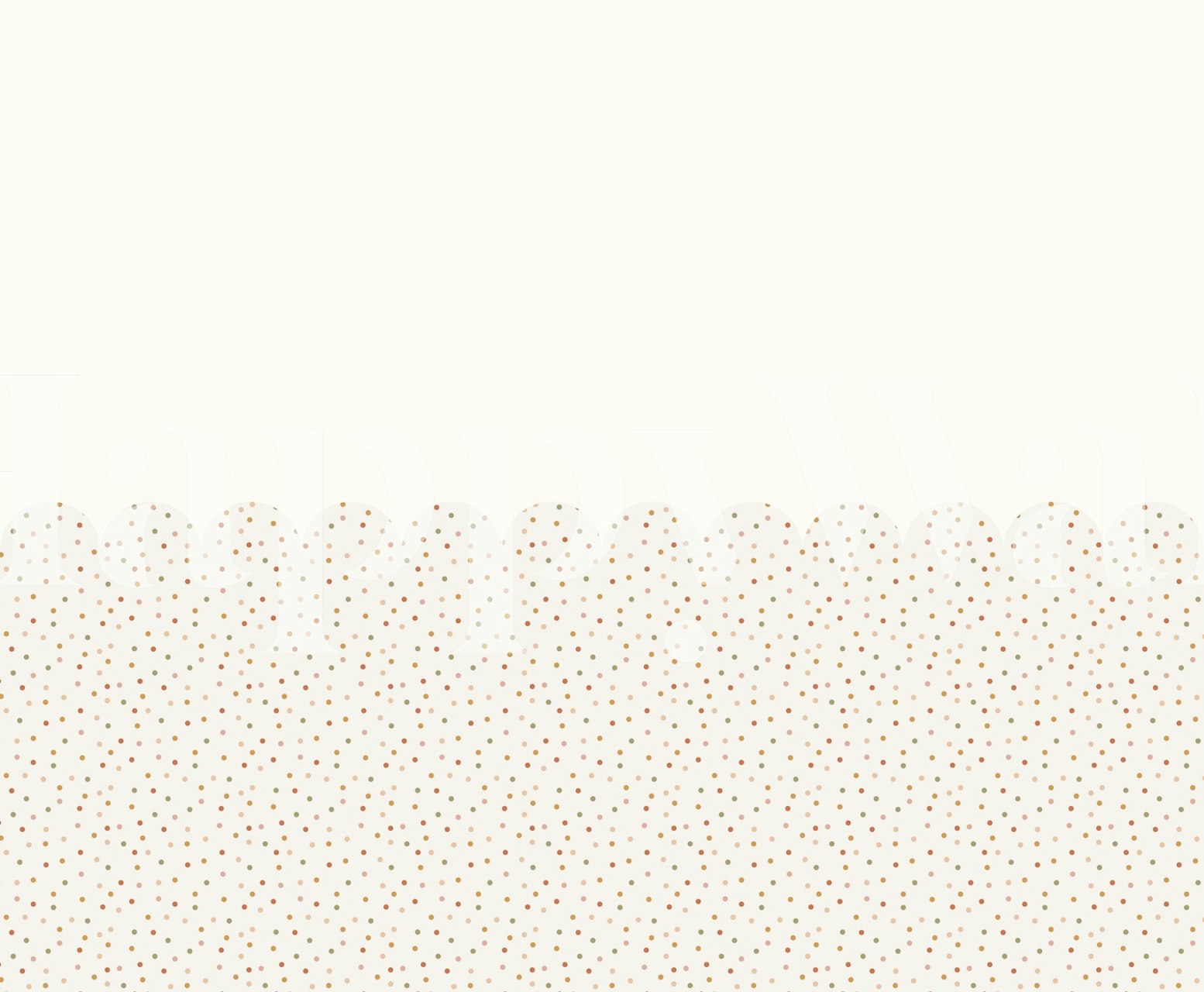 Multicolor dots in scallop pattern on light background wallpaper