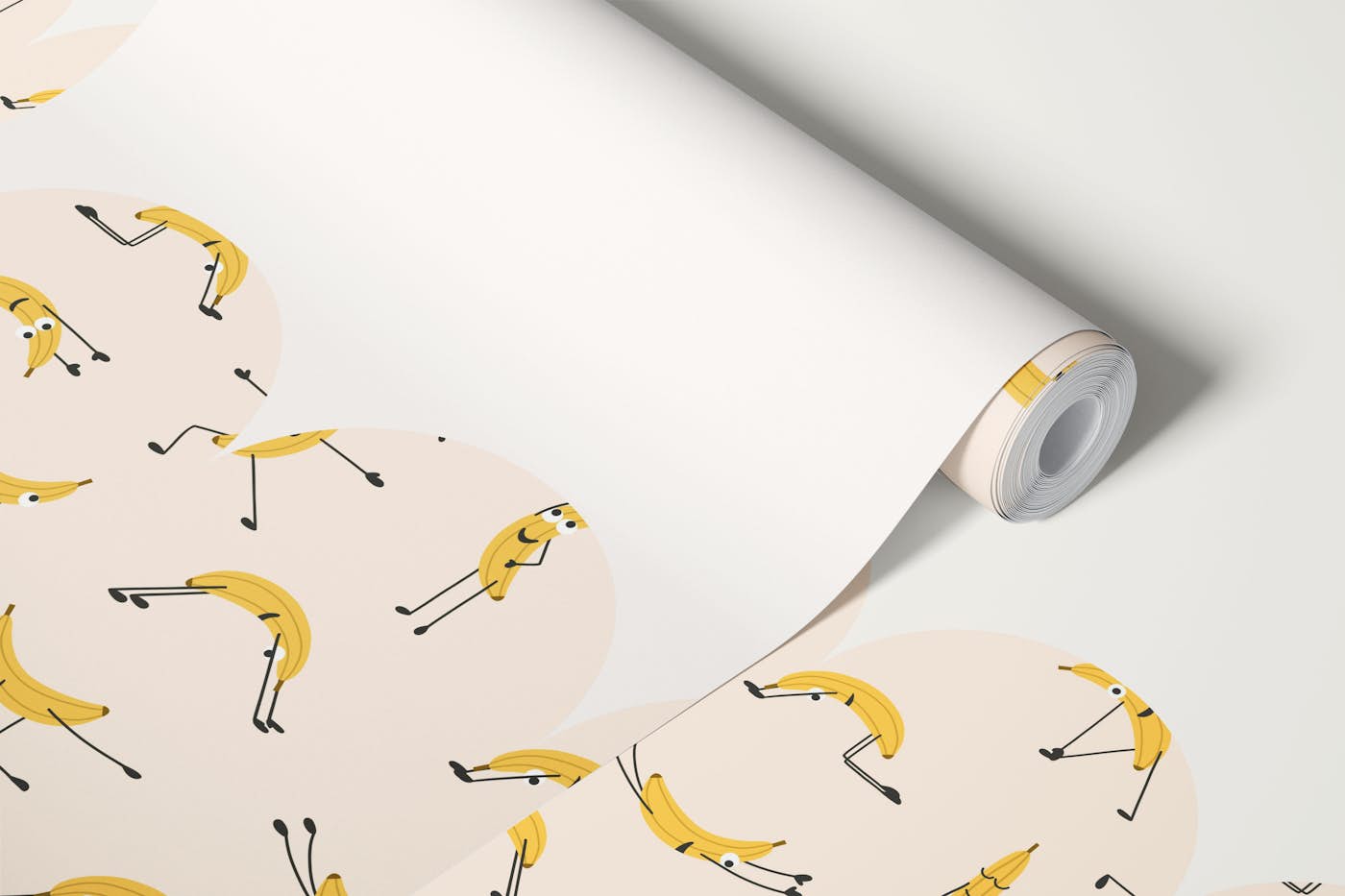 Banana Yoga Scallop Half Wall Panel wallpaper roll