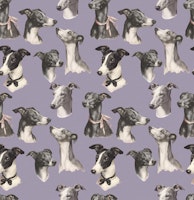 Whippet Beauty Parade Purple carta da parati