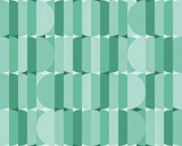 Large Soft Jade Green Retro Geometric Shapes wallpaper