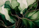 Emerald Green Alcohol Ink Wave