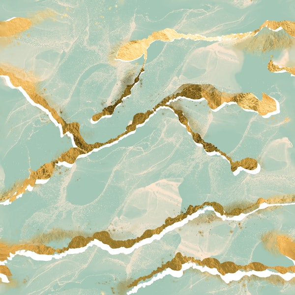 Golden Veins Mint Whisper Marble