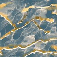 Golden Veins Steel Teal Marble carta da parati