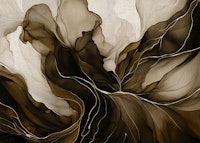 Abstract Earthy Elegant Marble Flow behang