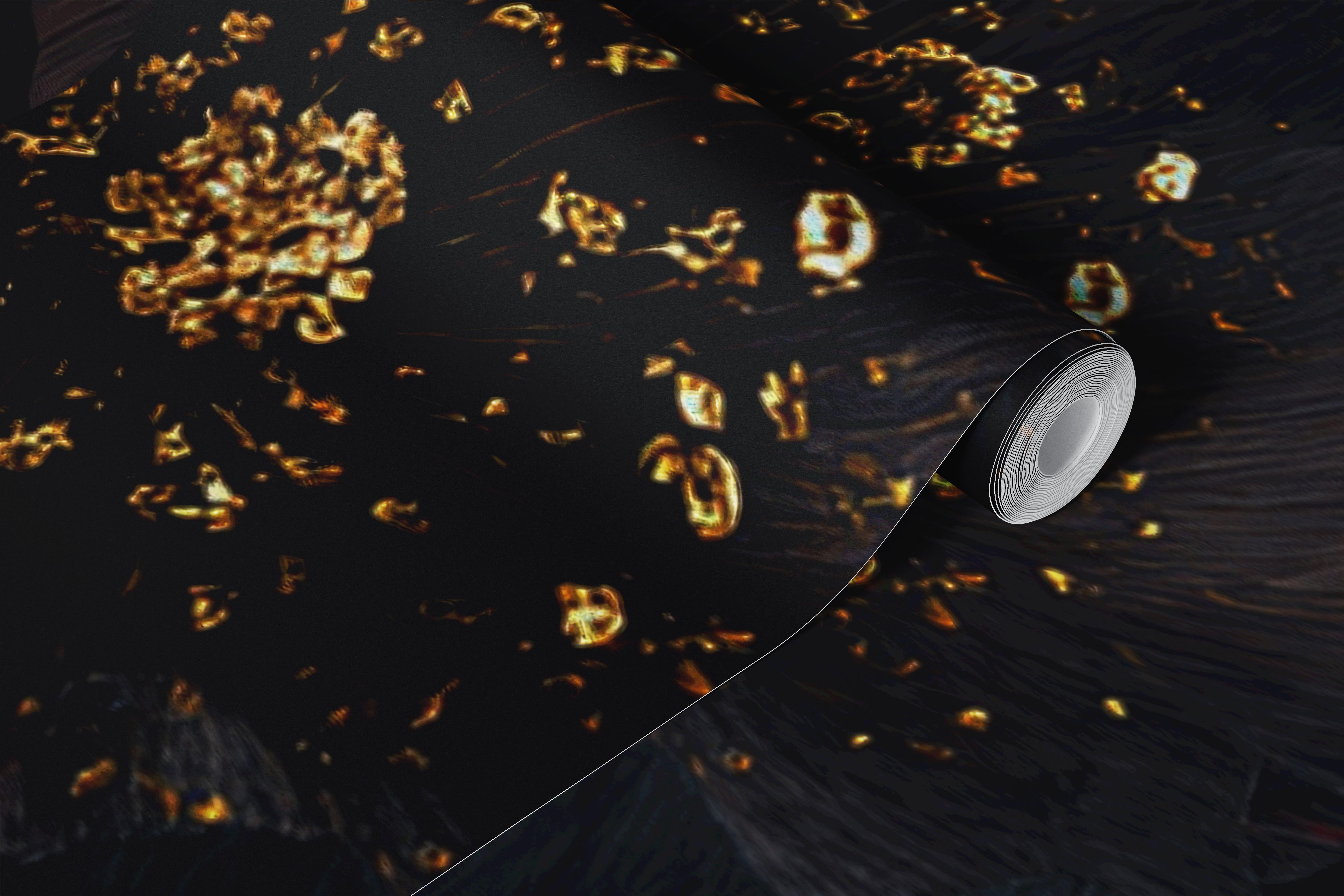 Papier peint Nocturnal Flower Glamour dans une pièce