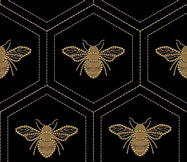 R Gold Queen Bee Black