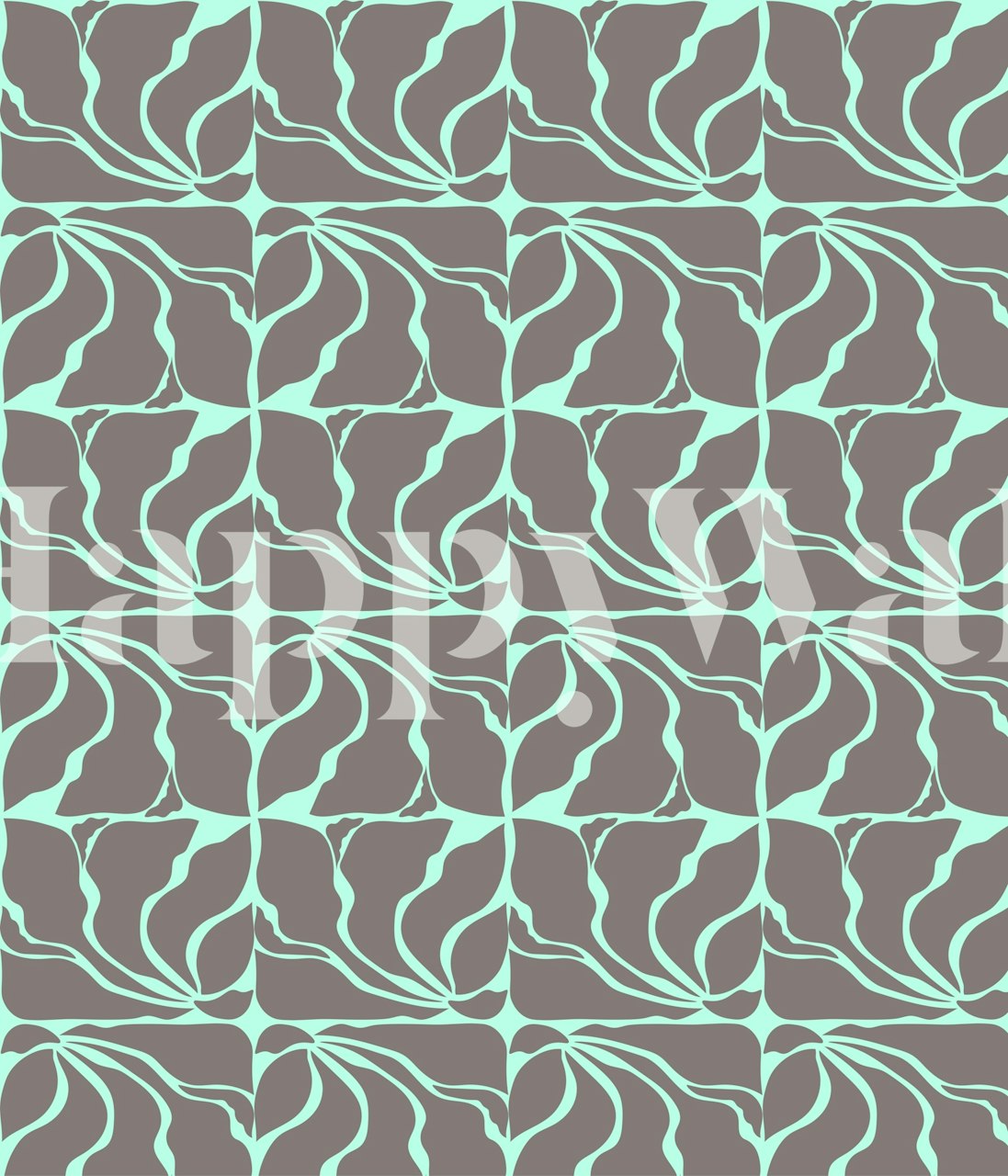 Ocean Breeze Leaves behang in een kamer