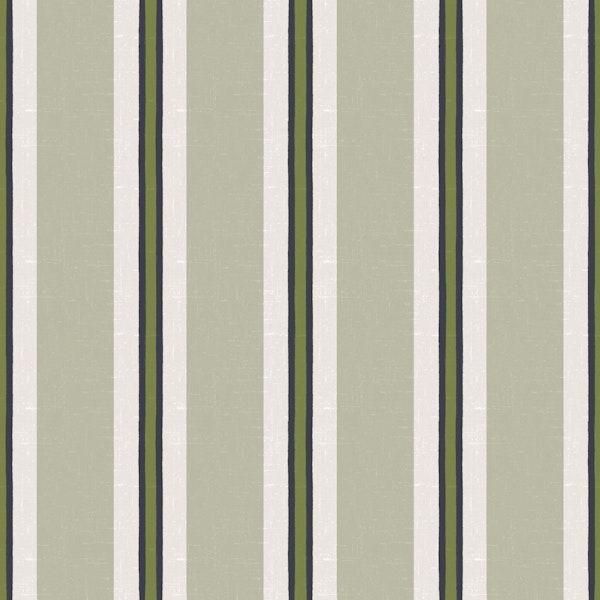 Coastal Sage Linen Stripes