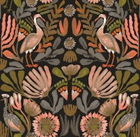 Vintage Painterly Floral with Modern wallpaper