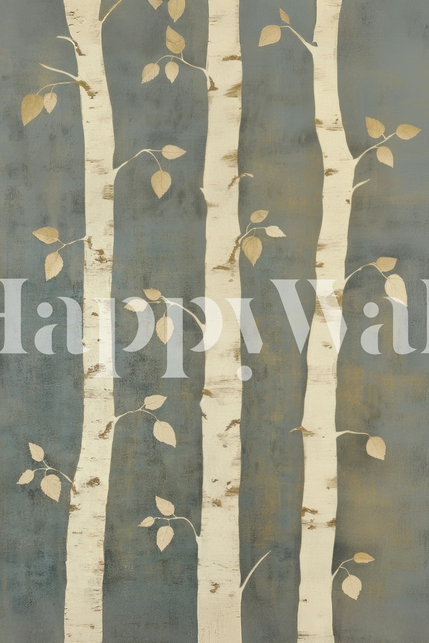 Elegant Birch Forest tapet i et rom