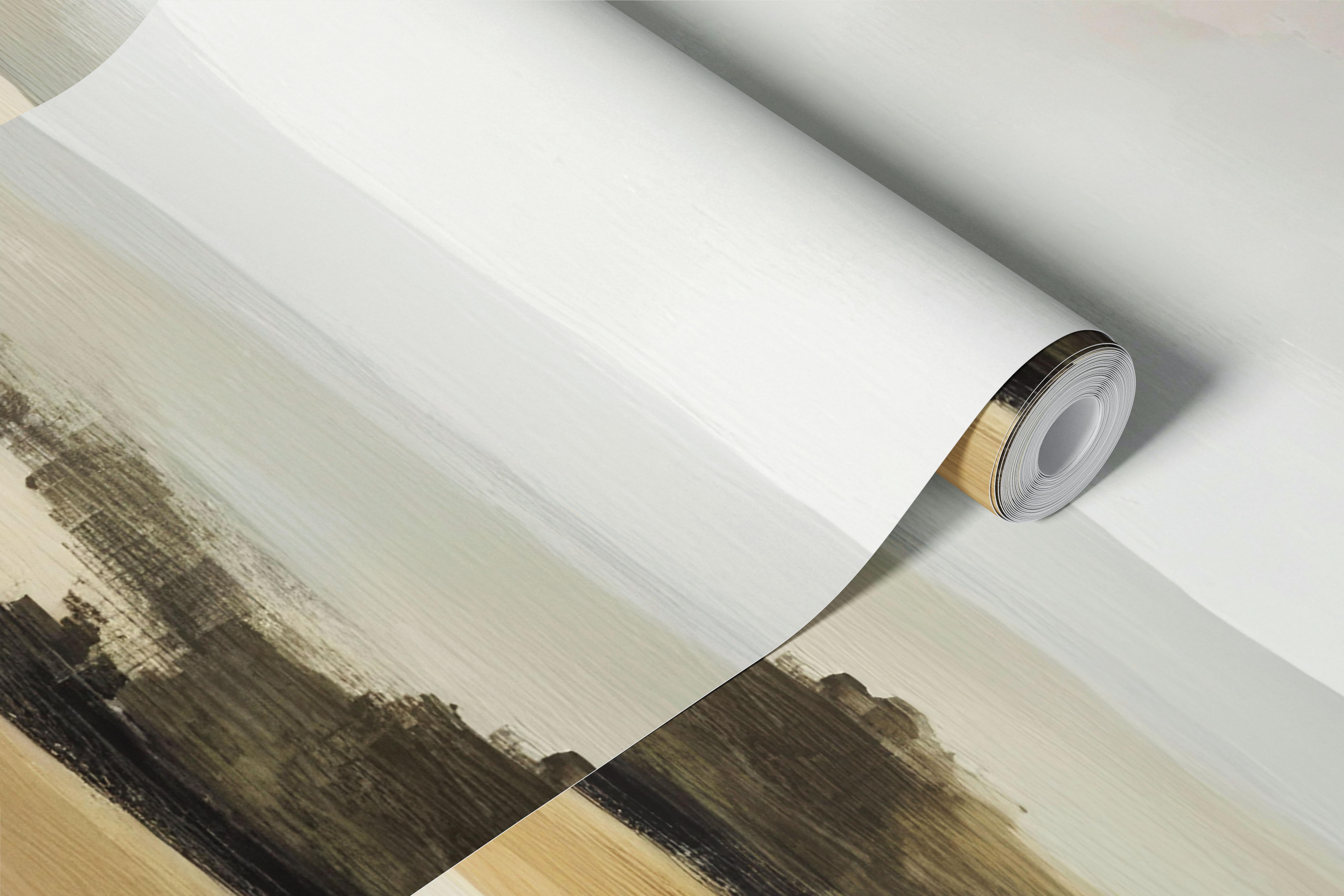 Amber landscape behang in de woonkamer