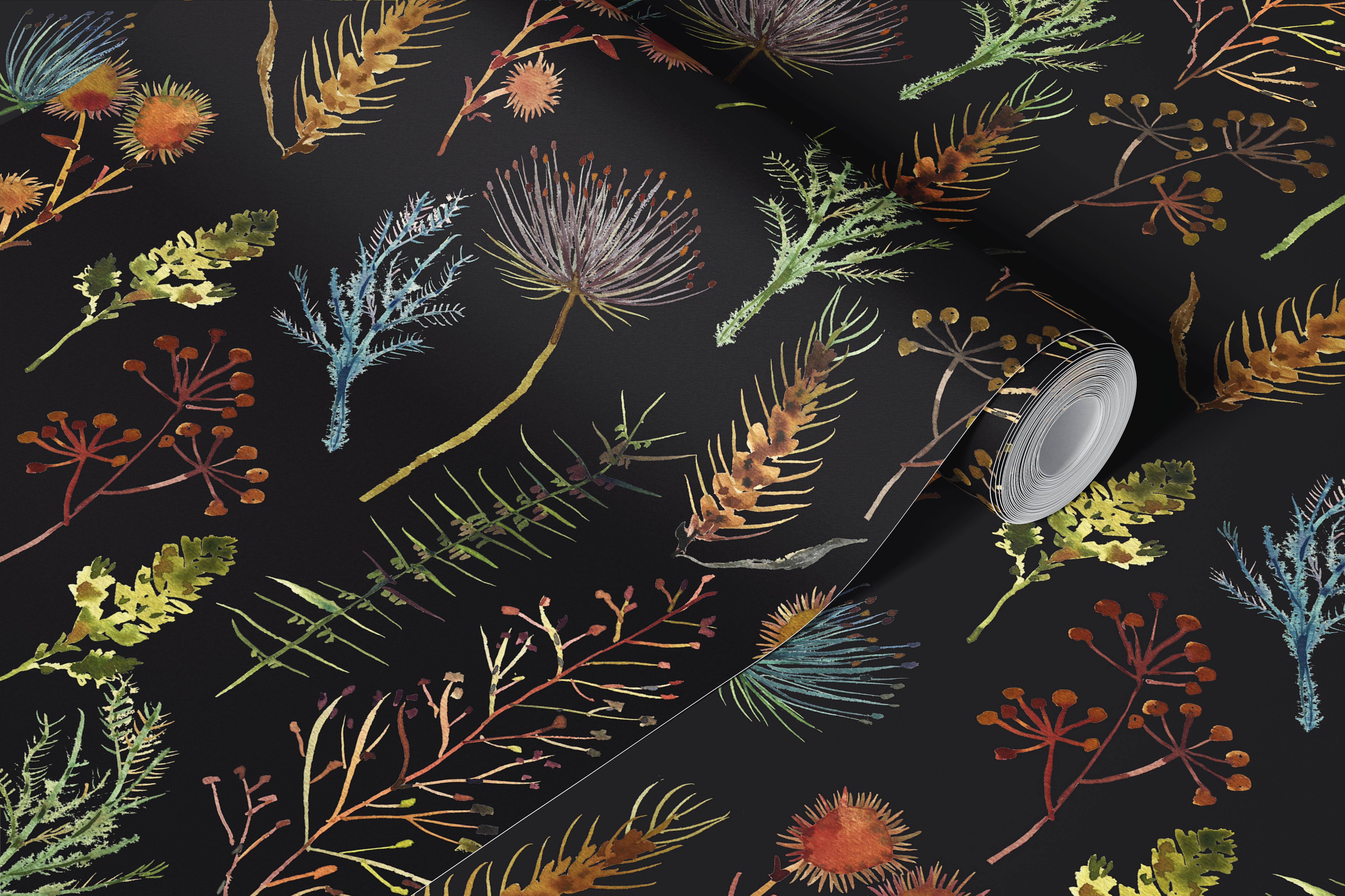 Rin The Wilderness Black ταπετσαρία σε ένα δωμάτιο