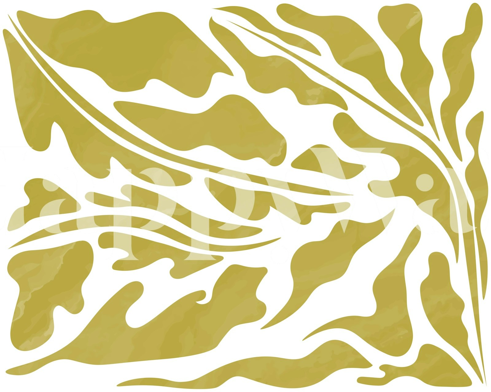 Golden Leaf Waves wallpaper huoneessa