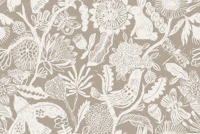 Linocut Print Beige And Cream tapet