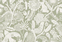Linocut Print Sage Green tapet