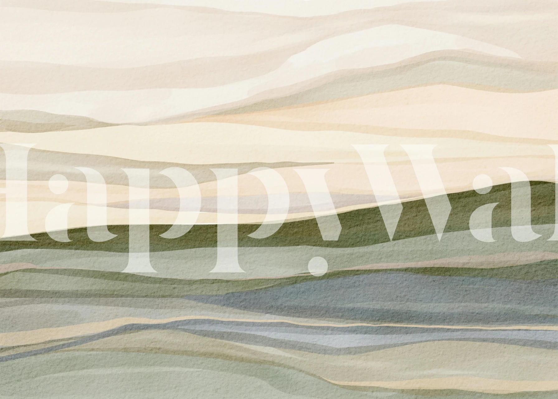 Wallpaper in soothing earthly shades in room