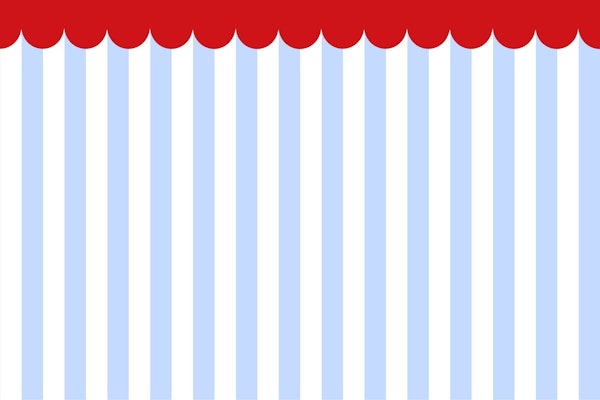 Circus Stripes Blue and Red