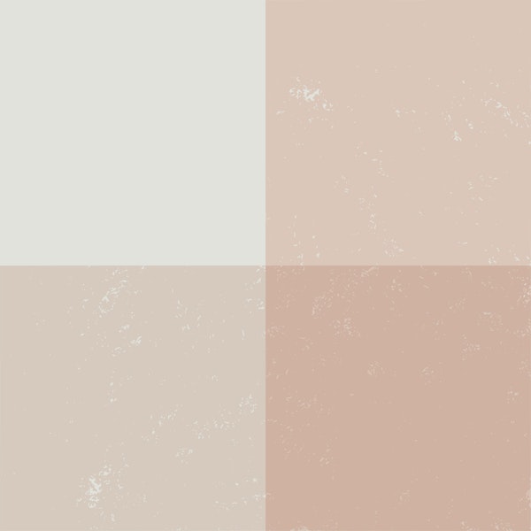 Vintage Dusty Peachy Blush Gingham