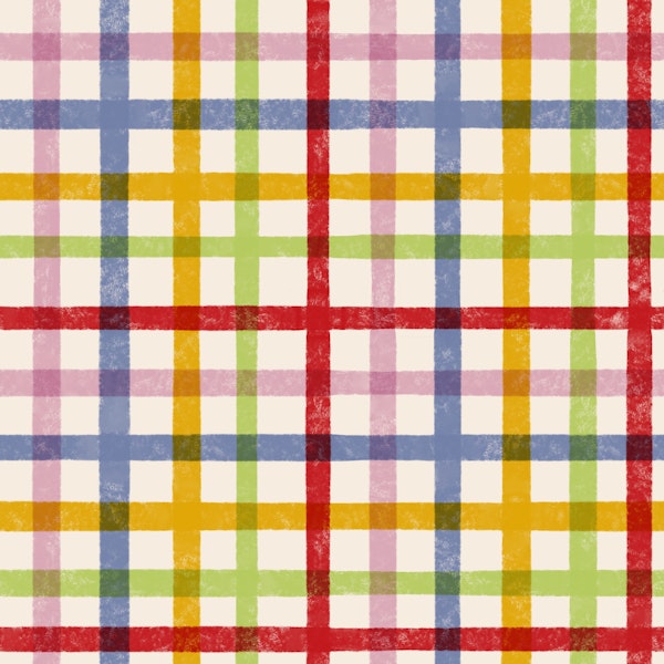 Playful Bright Colourful Plaid