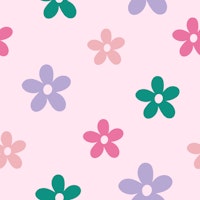 Simple Pink and Green Floral tapete