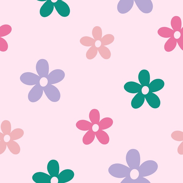 Simple Pink and Green Floral