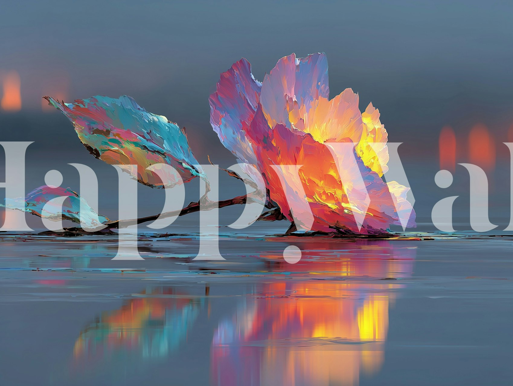 Rose Glow wallpaper in a room setting