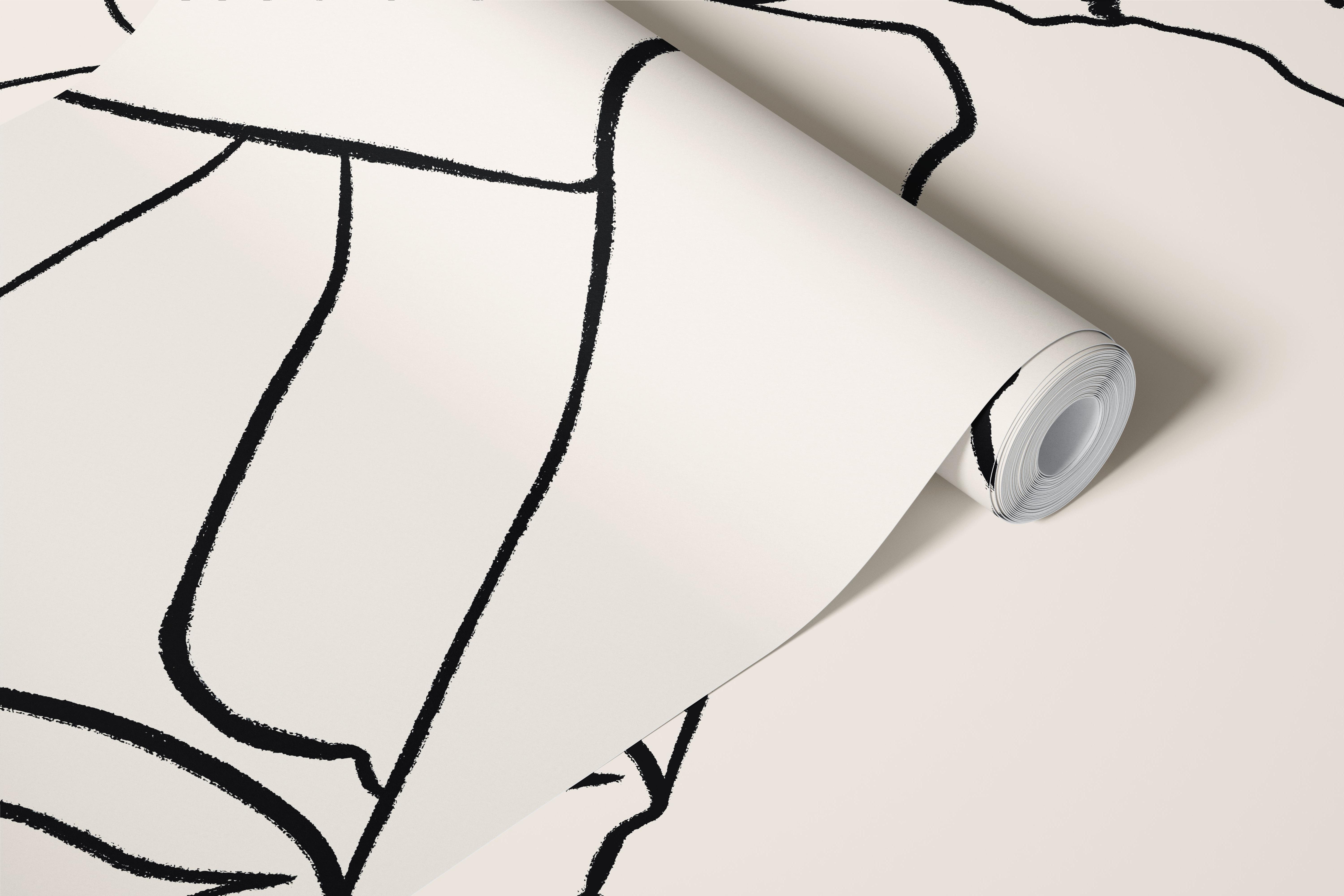 Ganga wallpaper design in a modern room