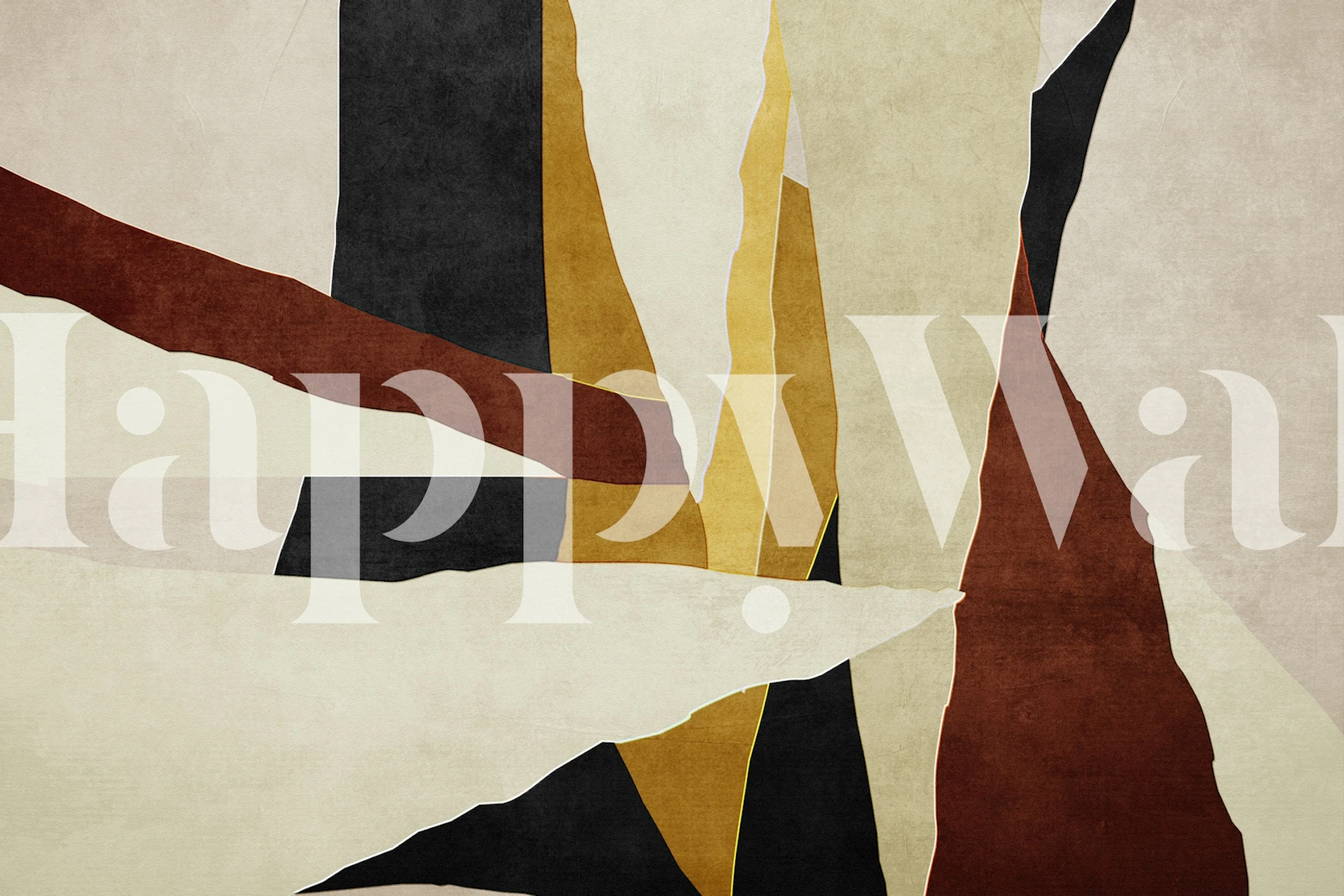 Elegant abstract art wallpaper huoneessa