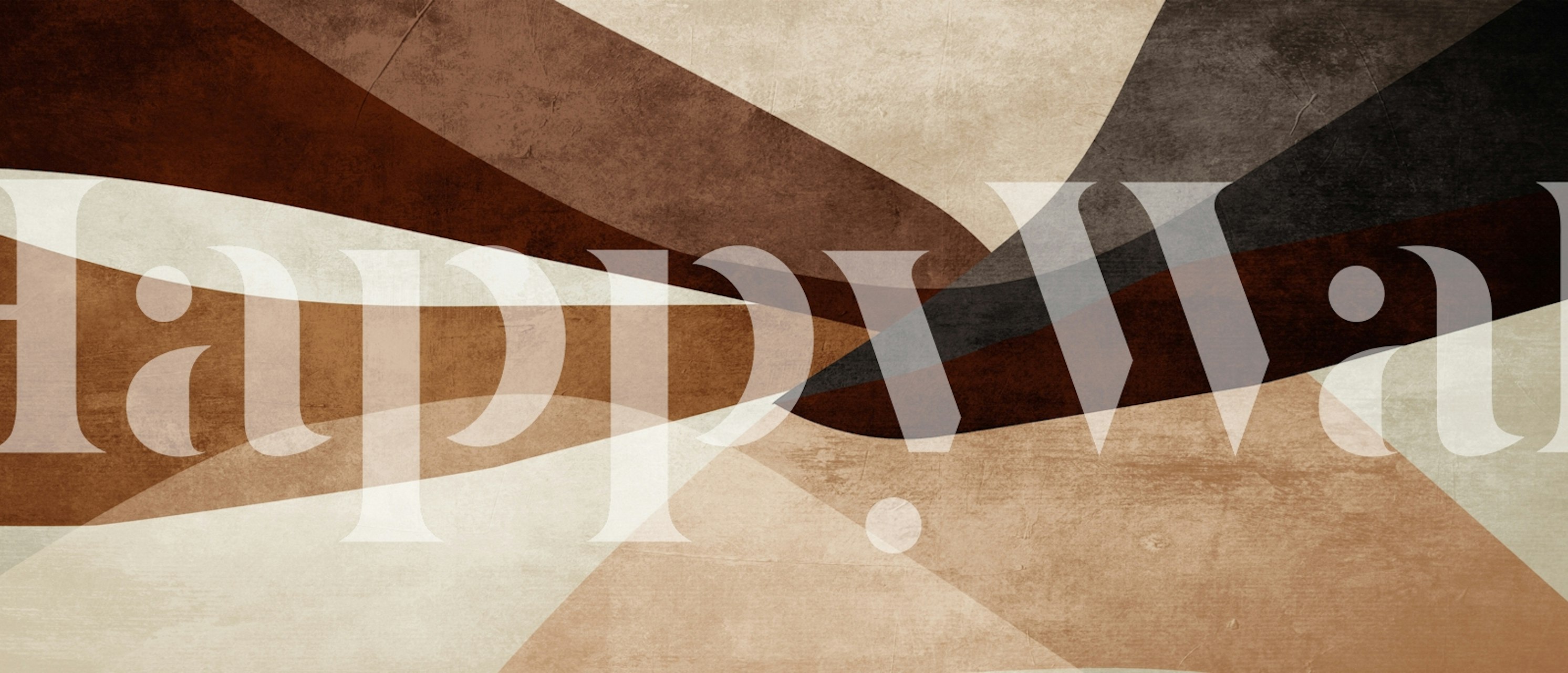 Earthy Tones Abstract Design tapetti huoneessa