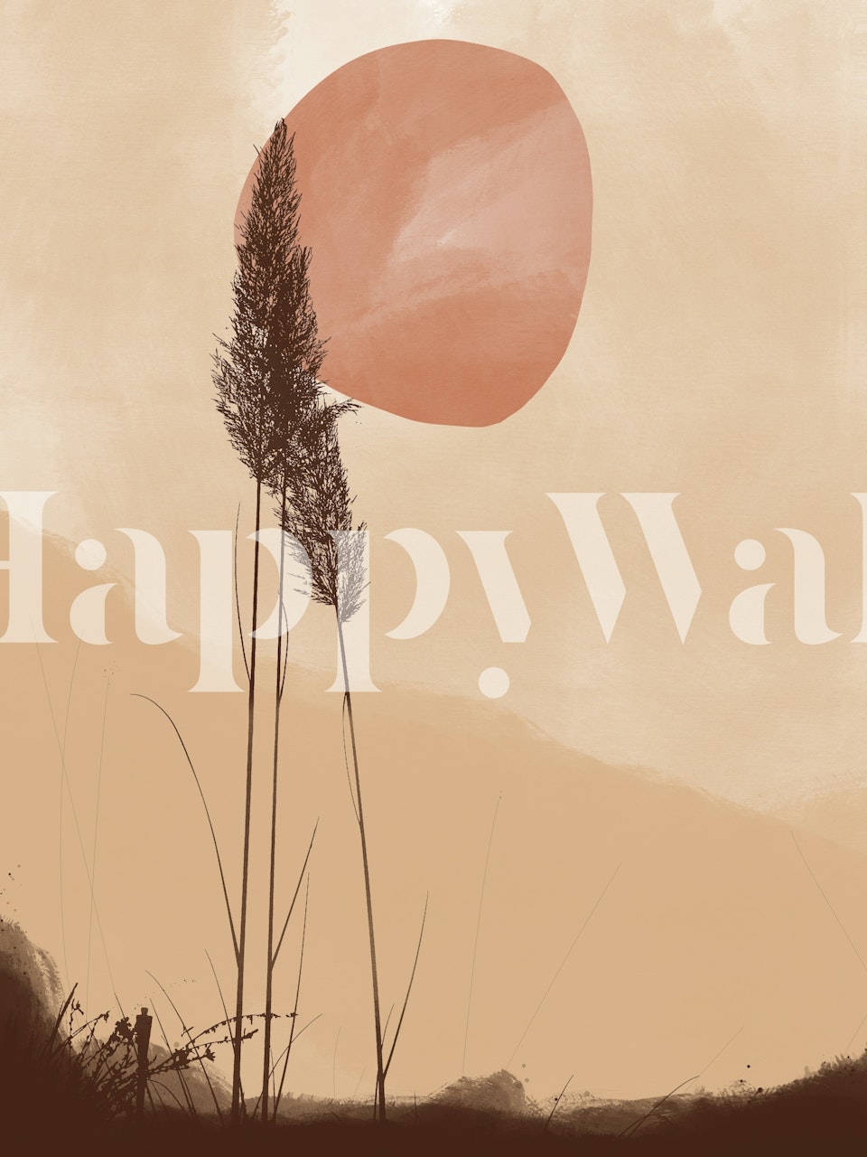 Artistic Sunset Wall Decor i et rum