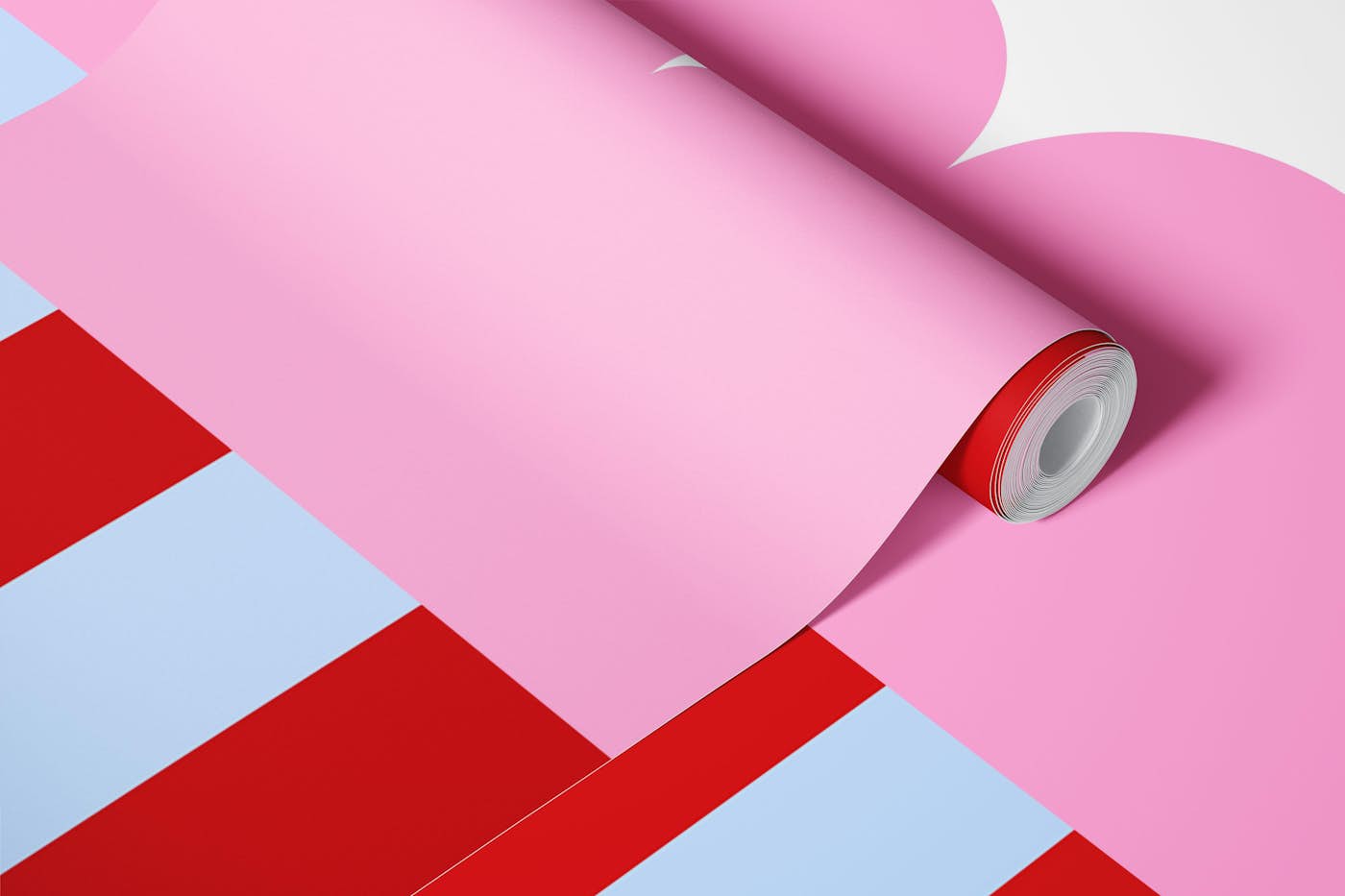 Circus red ornamenst wallpaper roll