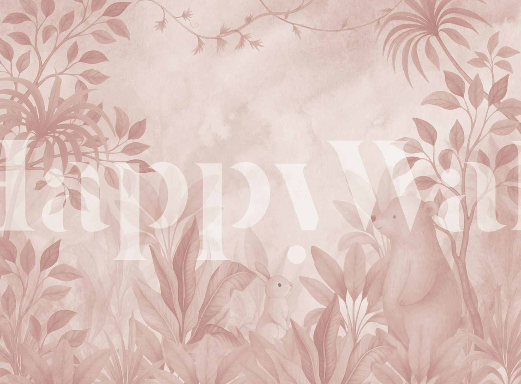 Adorable Wildlife Daydream papel tapiz en una habitación