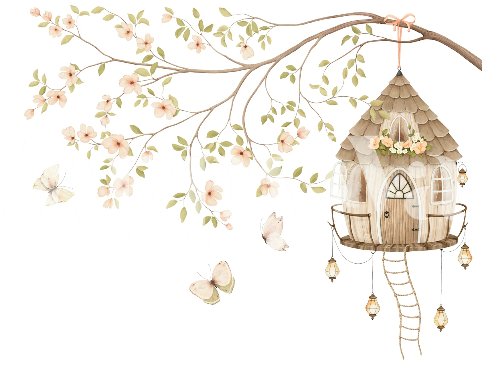 Fairy House Delight wallpaper in a room