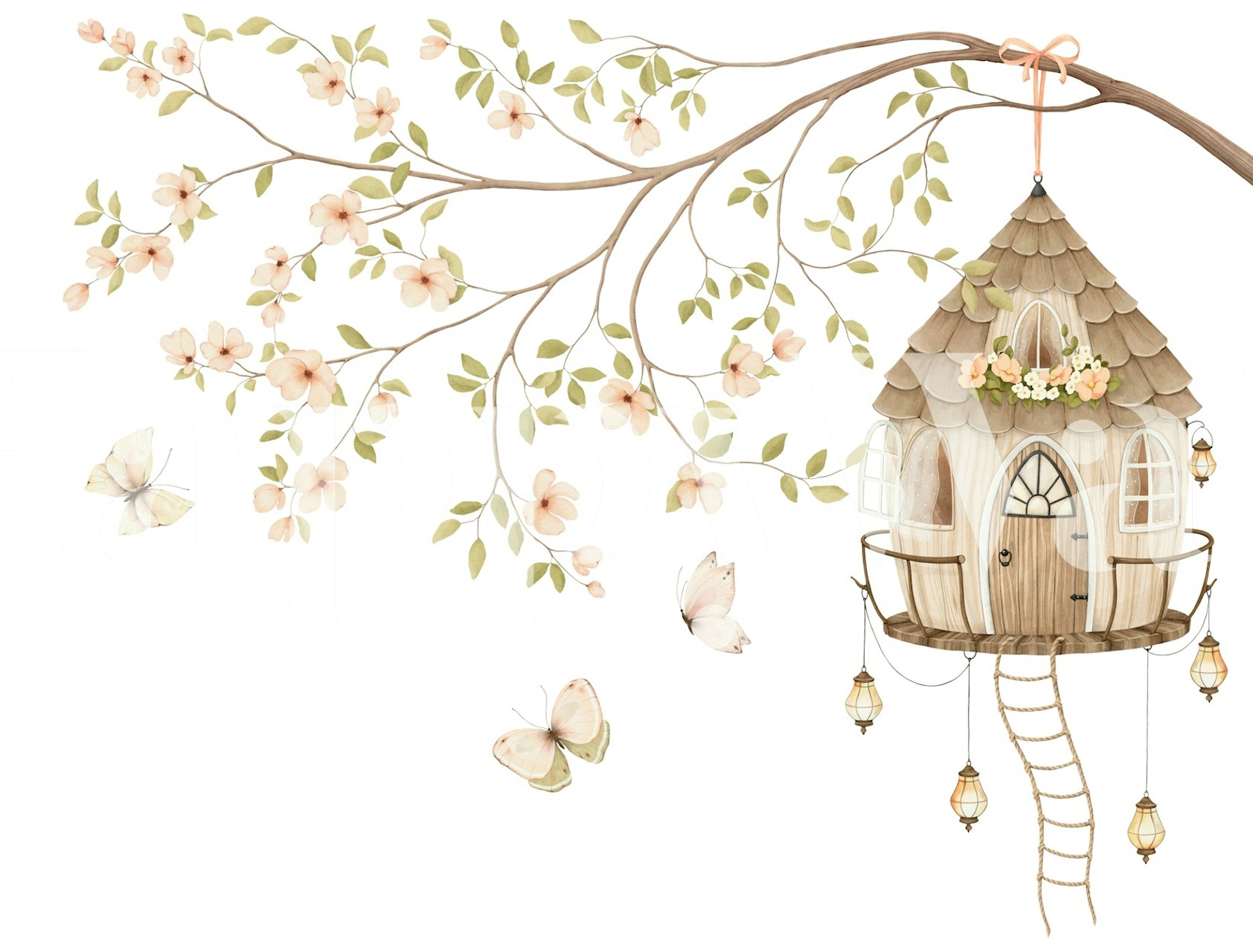 Fairy House Delight wallpaper in a room