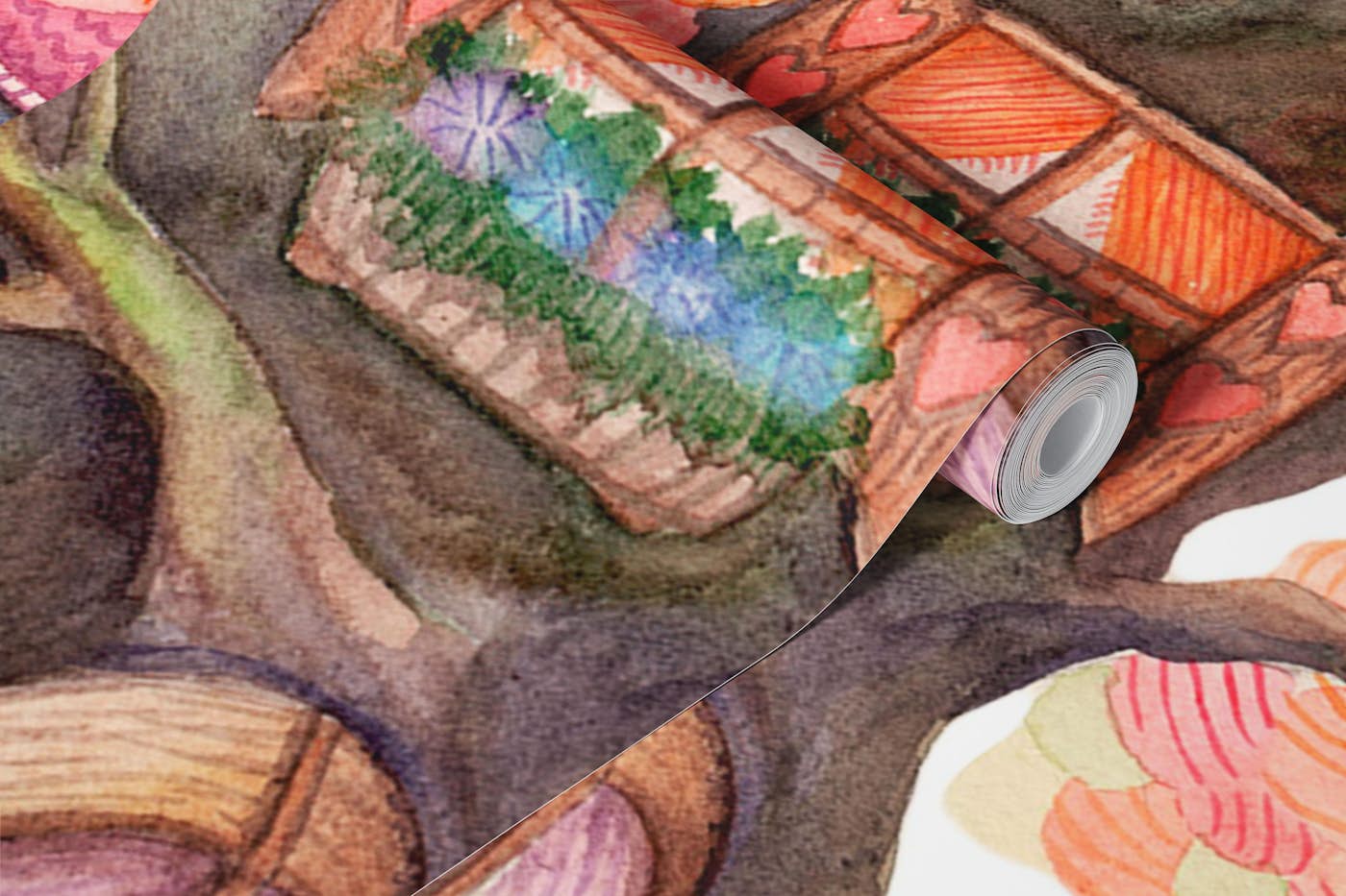 Colorful Fairy Abode wallpaper roll