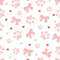 Charming Pink Paw Print wallpaper
