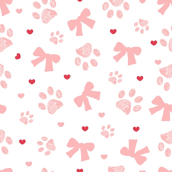 Charming Pink Paw Print