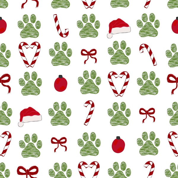 Christmas Paw Print Delight