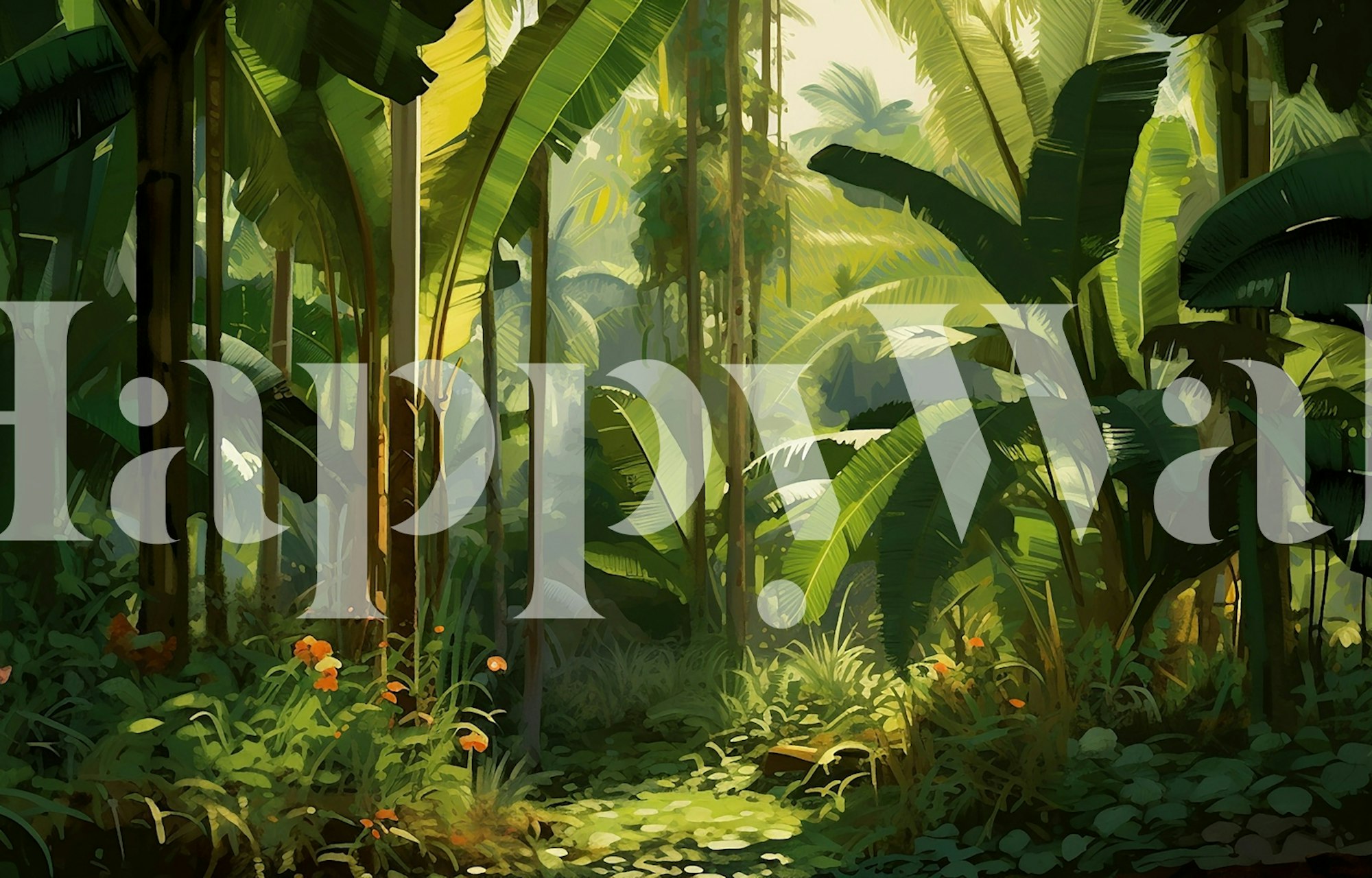 Serene Forest Dreamscape wallpaper in a room