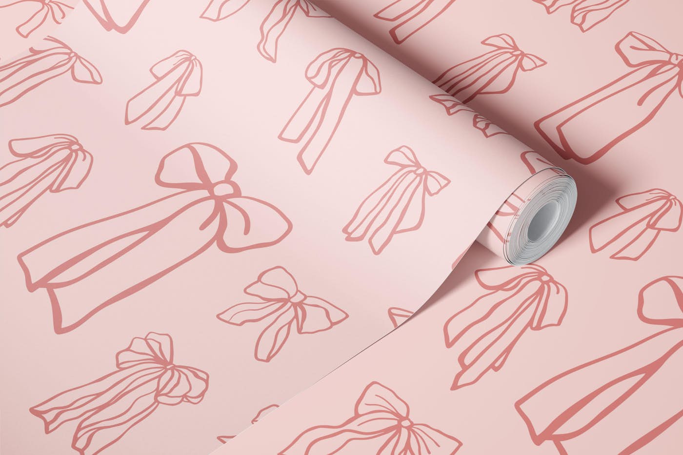 Charming Bow Design wallpaper roll