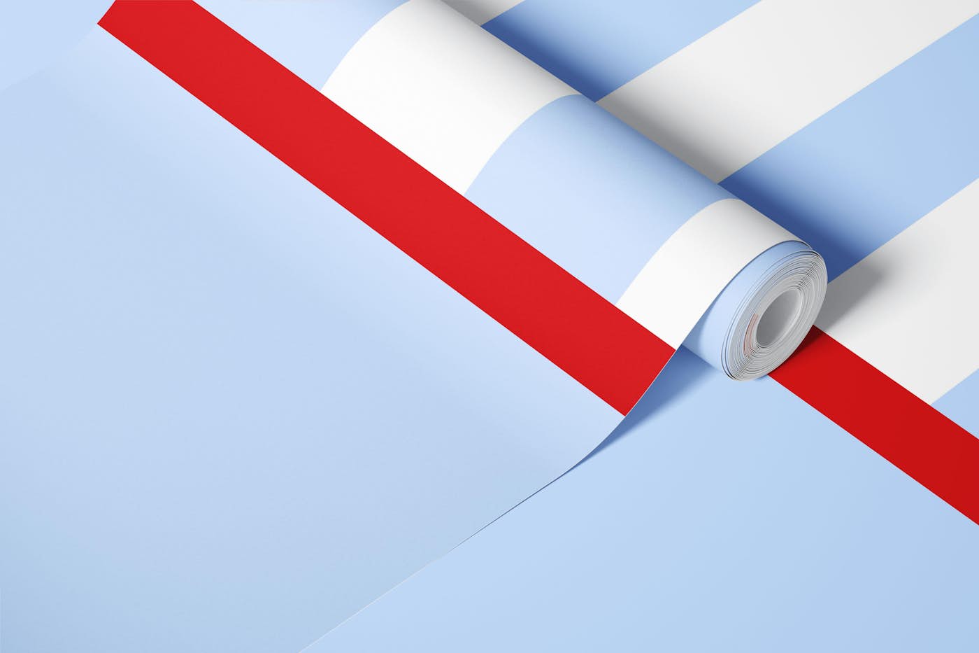 Manege Streifen Blau wallpaper roll