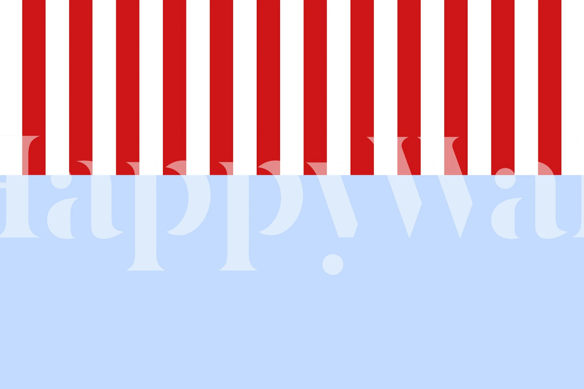 Pásková tapeta Joyful Red and Blue v místnosti