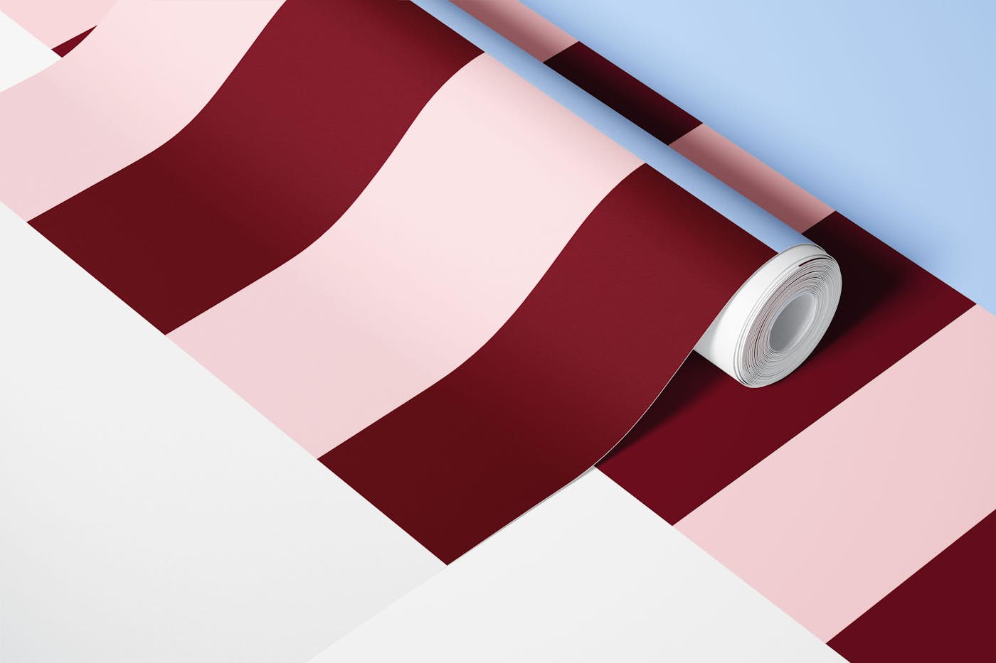 blue and white with stripes wallpaper roll