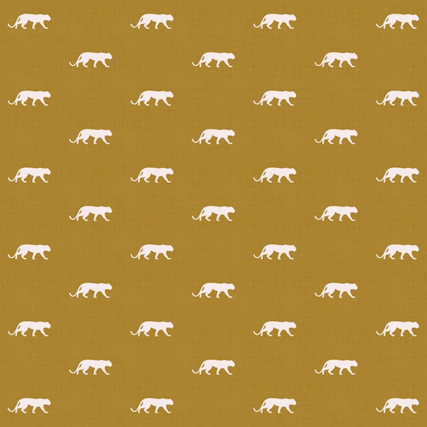 Walking Panthers on Gold WM