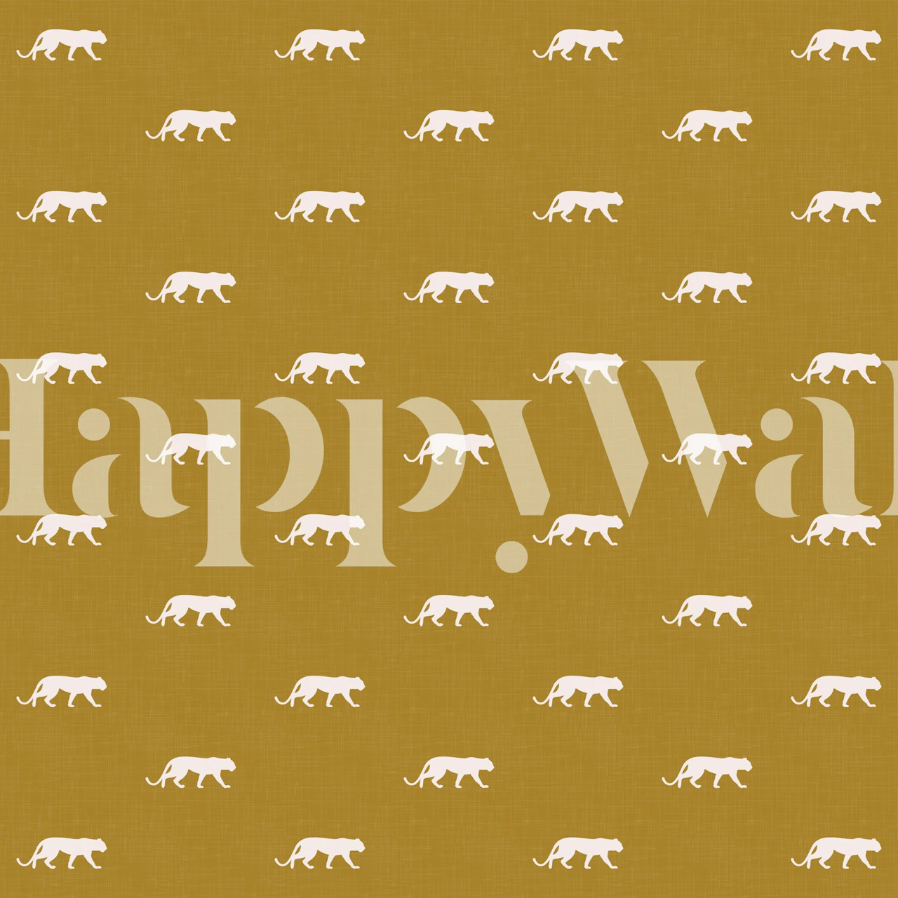 Walking Panthers on Gold WM in een kamer