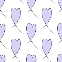 Small Rebel Hearts Urban Beat Soft Lavender wallpaper